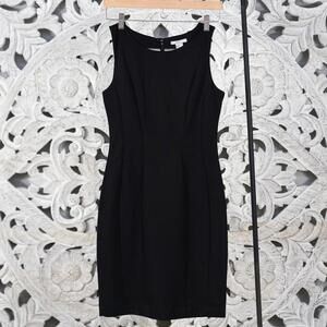 New H&M Black Sleeveless Sheath Dress Women’s 4 Classic Chic Sculpted Shape